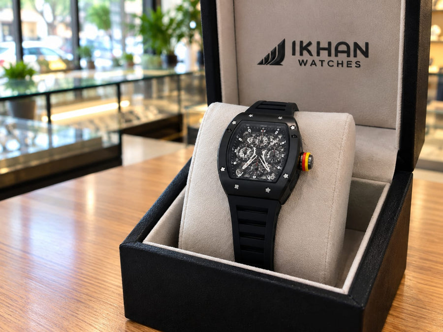 Luxury Black Skeleton Watch – Premium Automatic-Style Sport Design — image 1